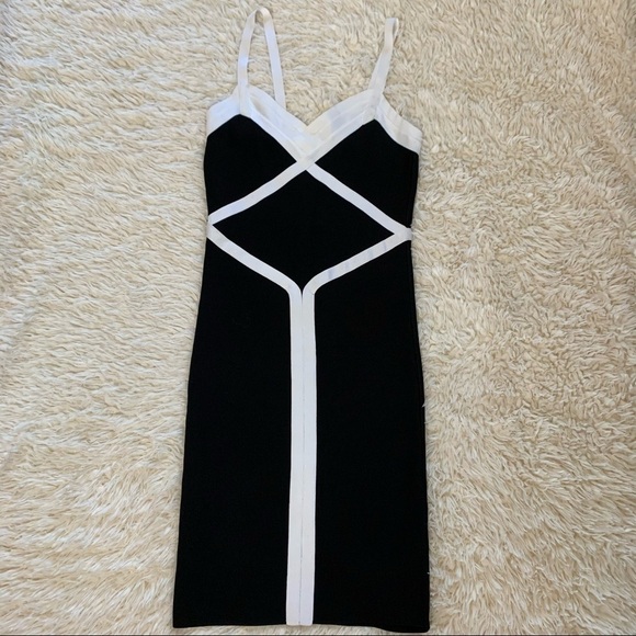 Bebe NWT Color Block Very Stretchy Body-con Dress - Picture 7 of 12